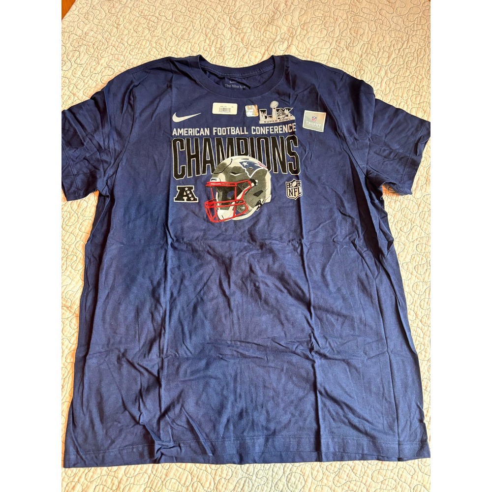 Nike New England Patriots AFC Champions Super Bowl LIII T-Shirt Mens Size XL